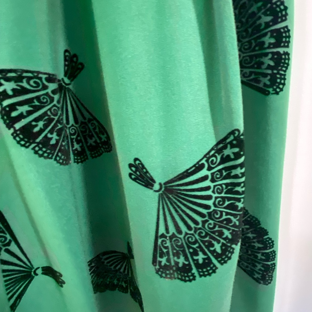 Green circle skirt vintage style - Picture 3 of 4
